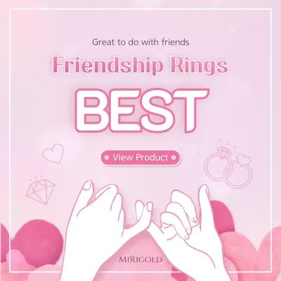 Pink Trendy Friendship Promotion Instagram Post
