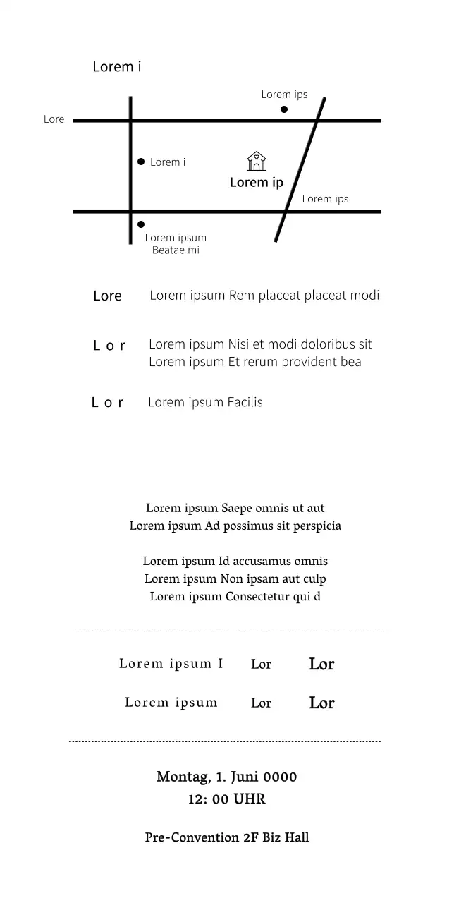 Hochzeitseinladung mit einem Halbkreis Form auf einem weiß-schwarzen Basis
