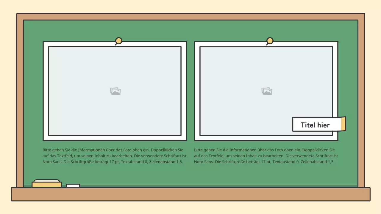 Buntes pädagogisches Kreidetafel-Präsentationskit