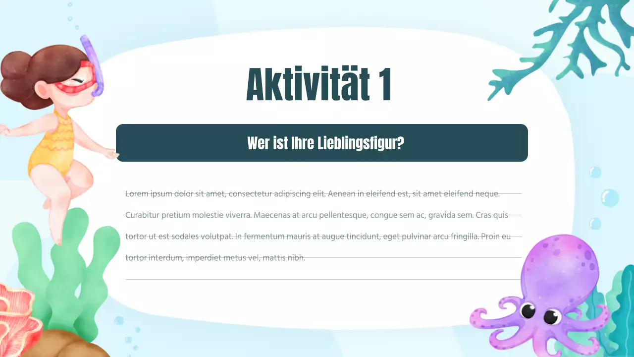 Eine farbenfrohe und niedlich illustrierte Meeresgeschichte für die Lesestunde