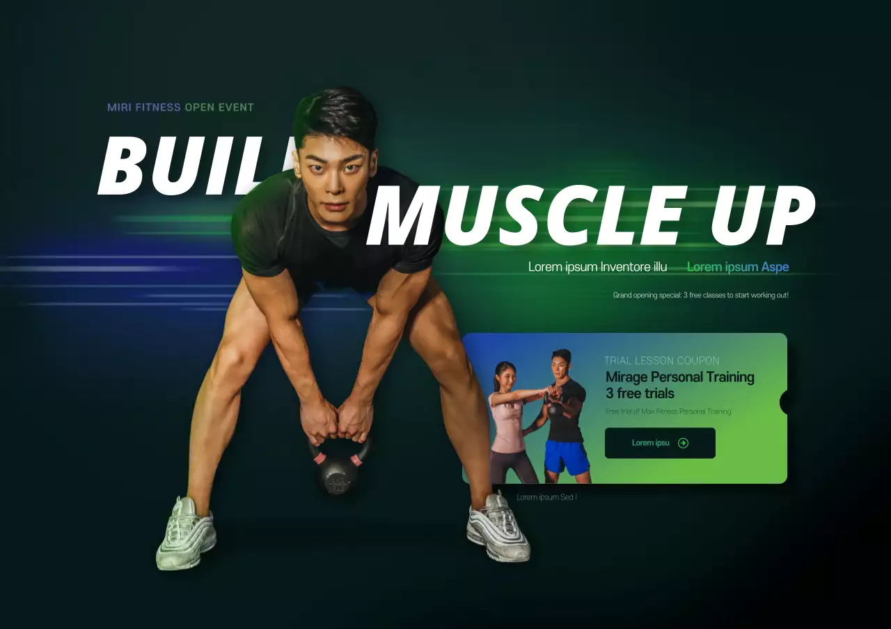 Green Modern Fitness Promotion Poster