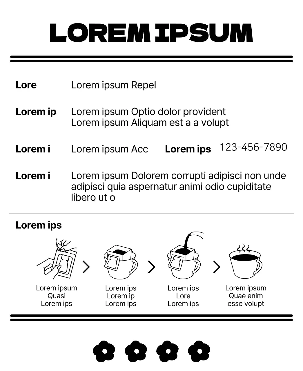 Sachets de thé avec illustrations florales