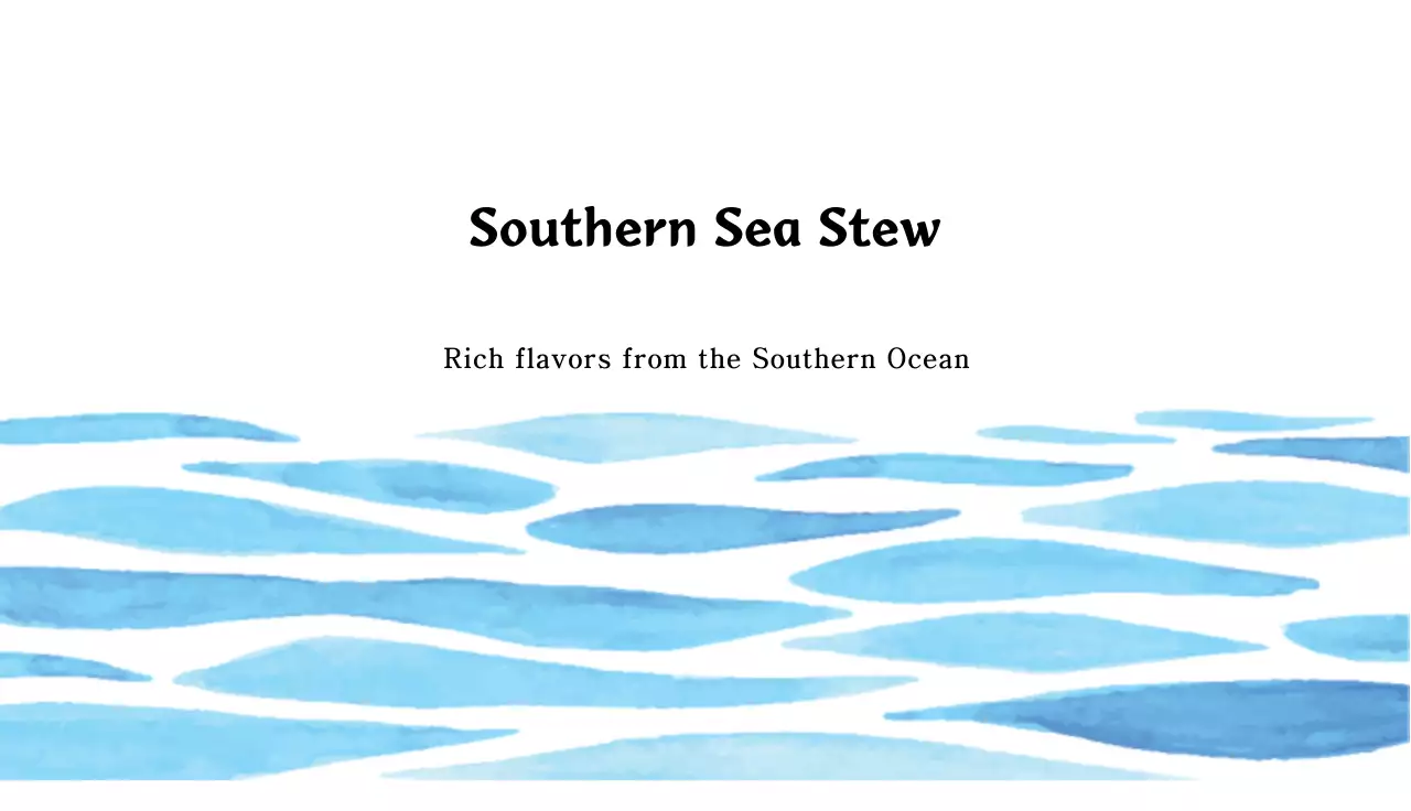 Blue Minimalist Seafood Promotion Business Card