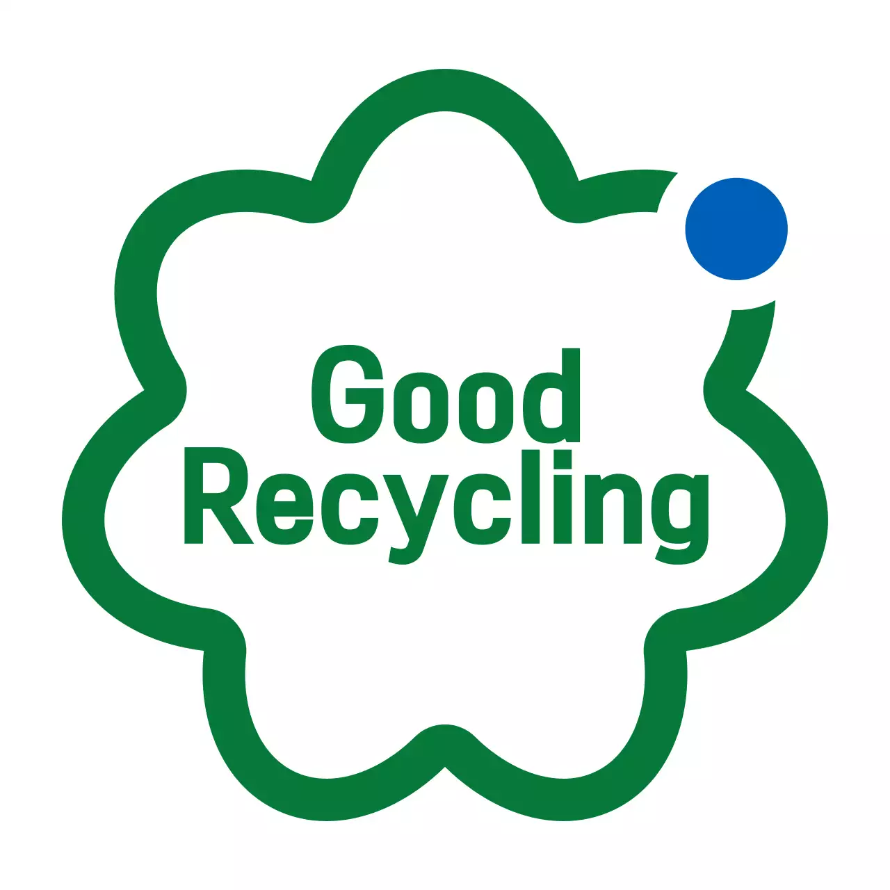 Kombinasi ikon dan teks sederhana dalam warna hijau dan biru Kampanye hijau