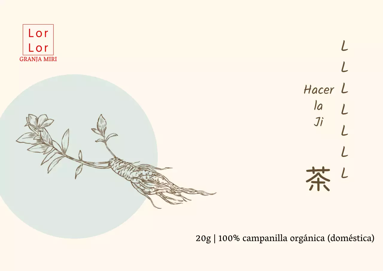 Té de campanillas con dibujo color menta