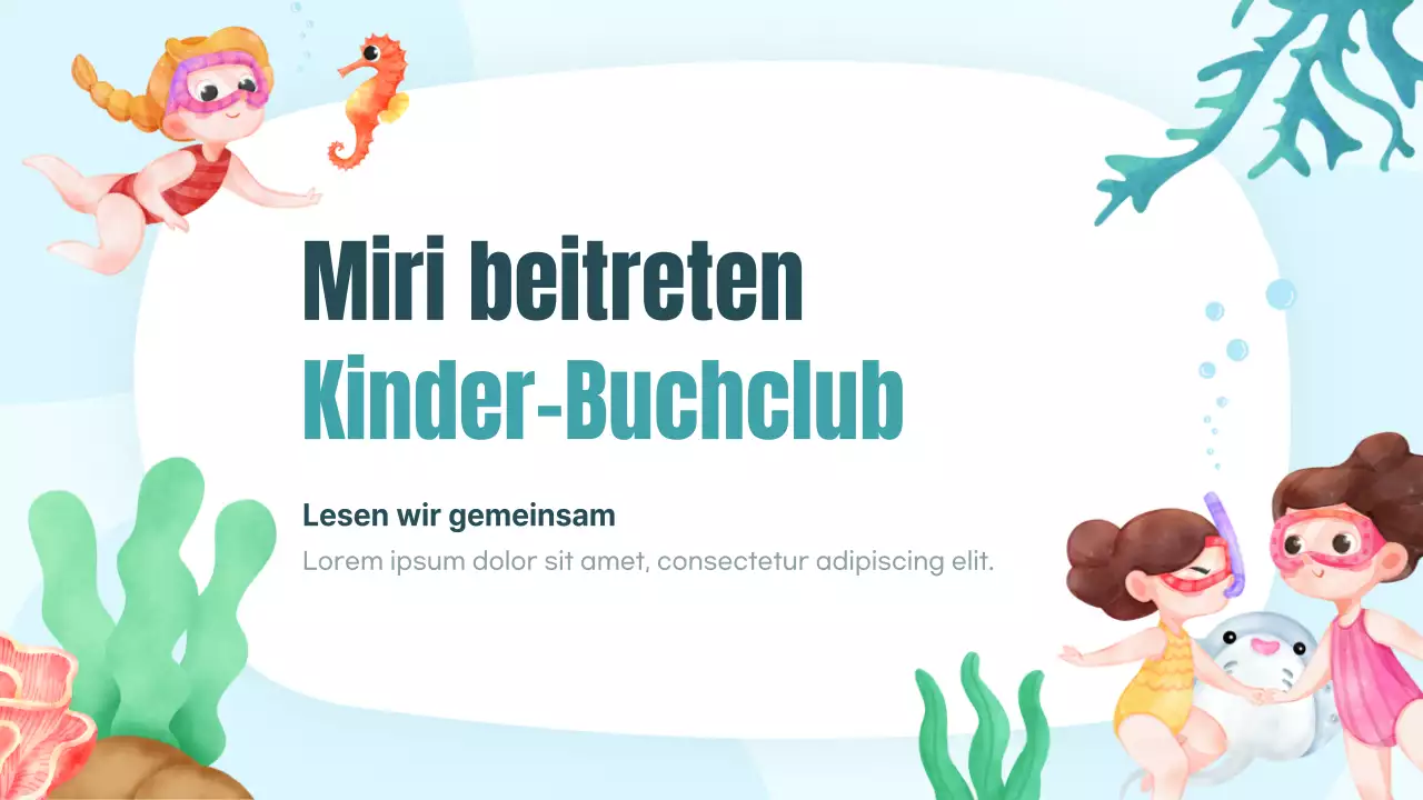 Eine farbenfrohe und niedlich illustrierte Meeresgeschichte für die Lesestunde