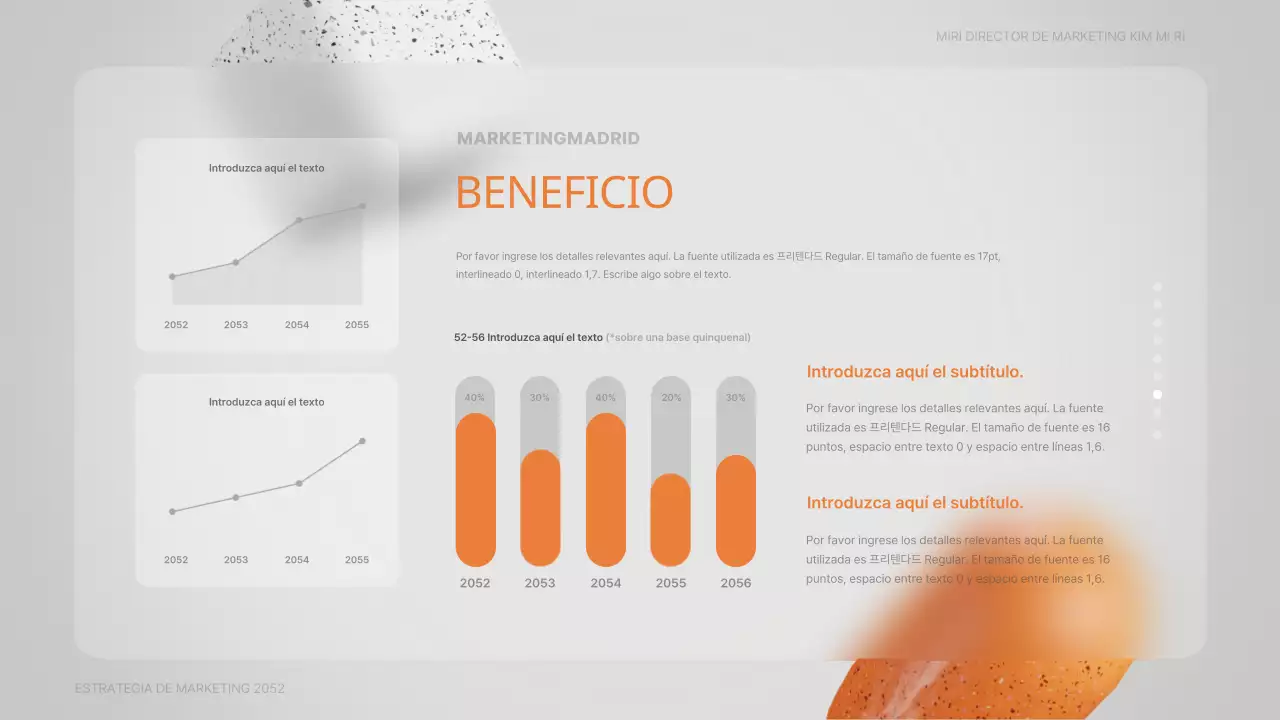 Marketing de centro médico en 3D estereoscópico en gris y naranja