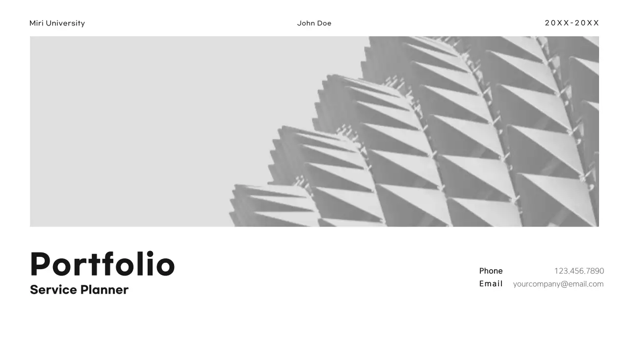 White Modern Portfolio Planner Presentation