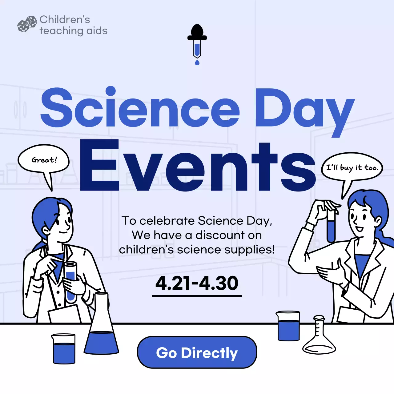 Blue Modern Science Promotion Social Media Post