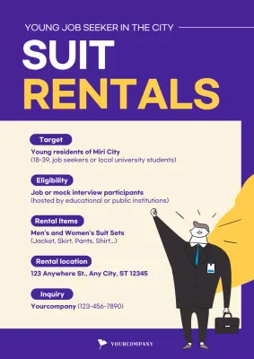 Purple Modern Job Advertisement Poster