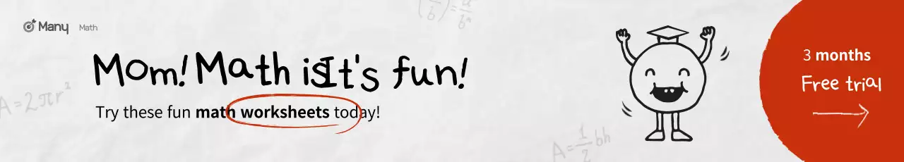 Banner de promoção de matemática simples laranja