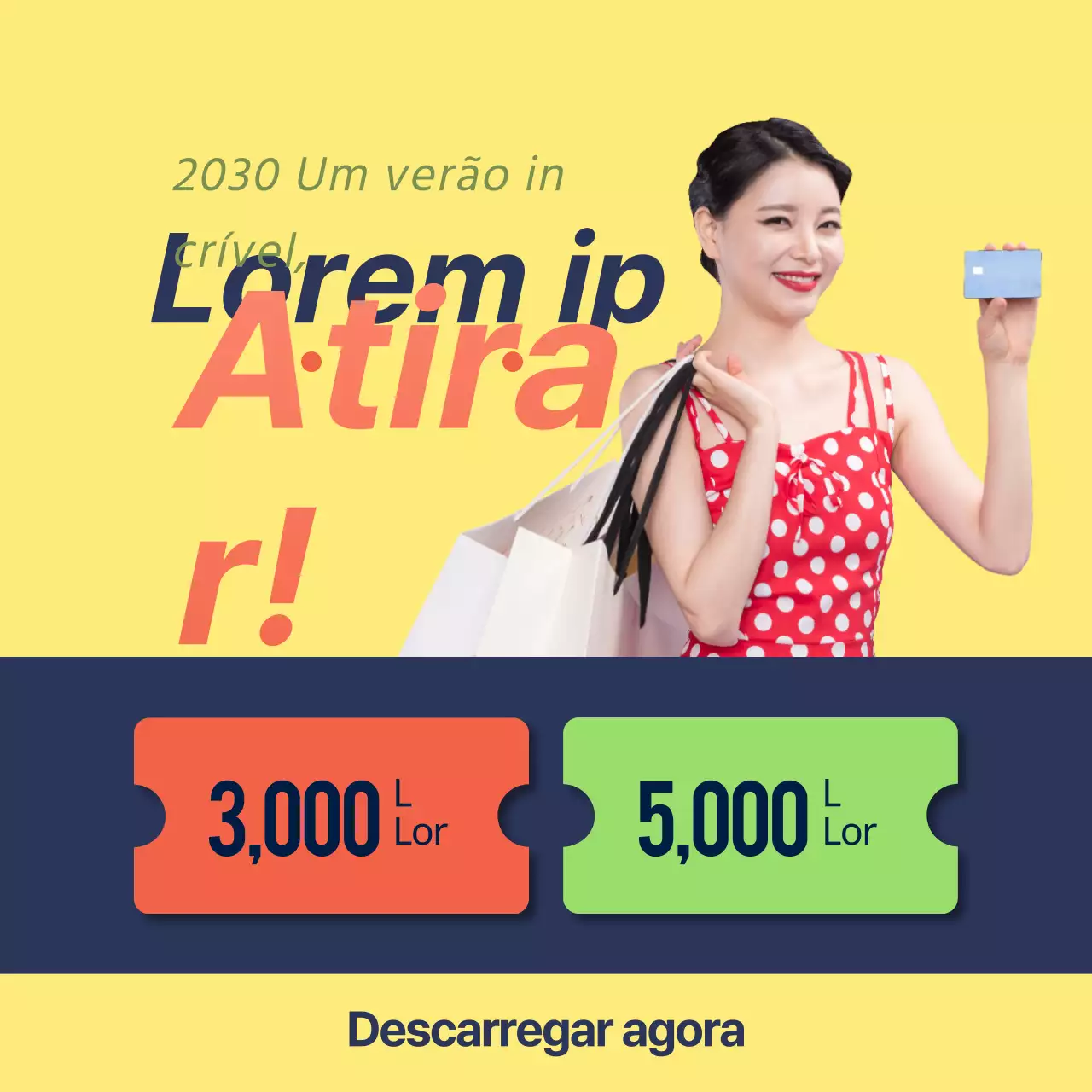 Cupões de desconto de verão