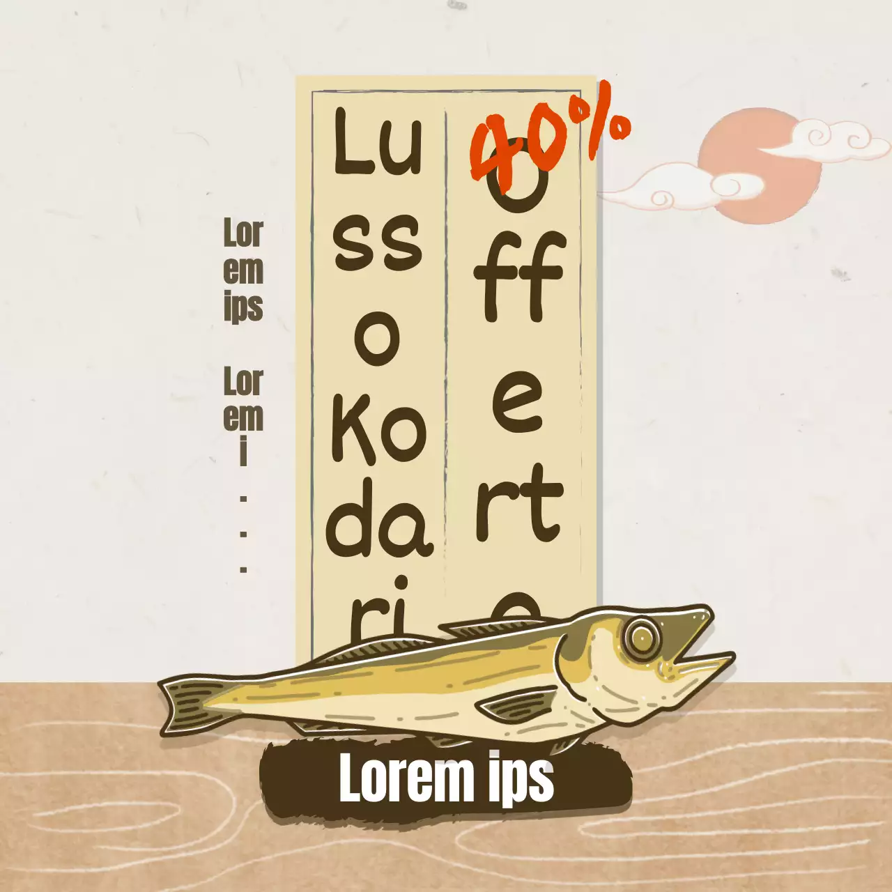 Un concetto tradizionale di vecchio stampo in marrone e albicocca