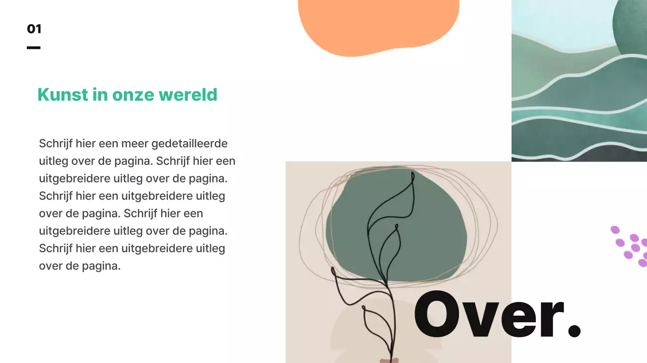 Een leuke abstracte illustratie met levendige kleuren om het ondernemingsplan en lesprogramma van je school te introduceren