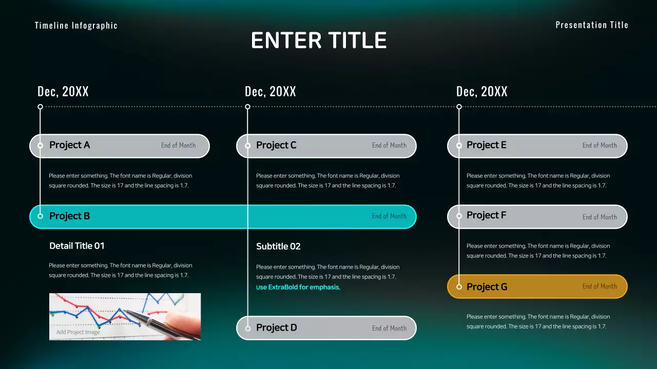 Teal Modern Project Schedule Infographic