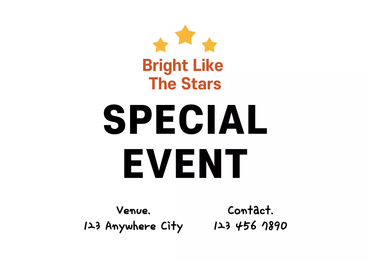 Orange Minimal Event Announcement Poster