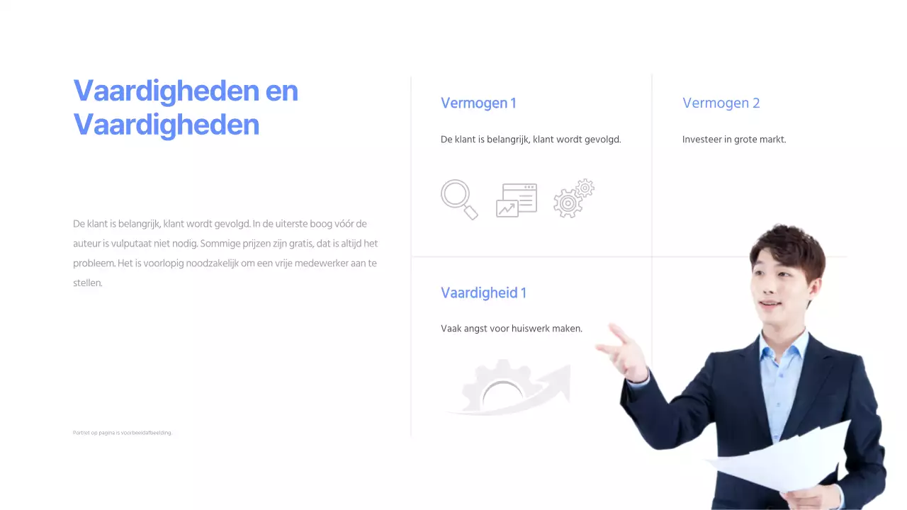 Ontwikkelaarsportfolio in blauw