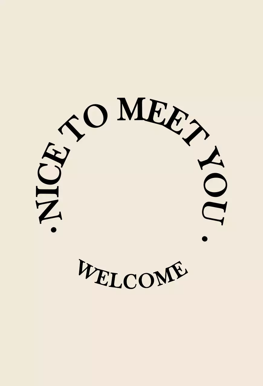 Gaya teks yang sederhana dan emosional dalam warna cokelat muda dan hitam