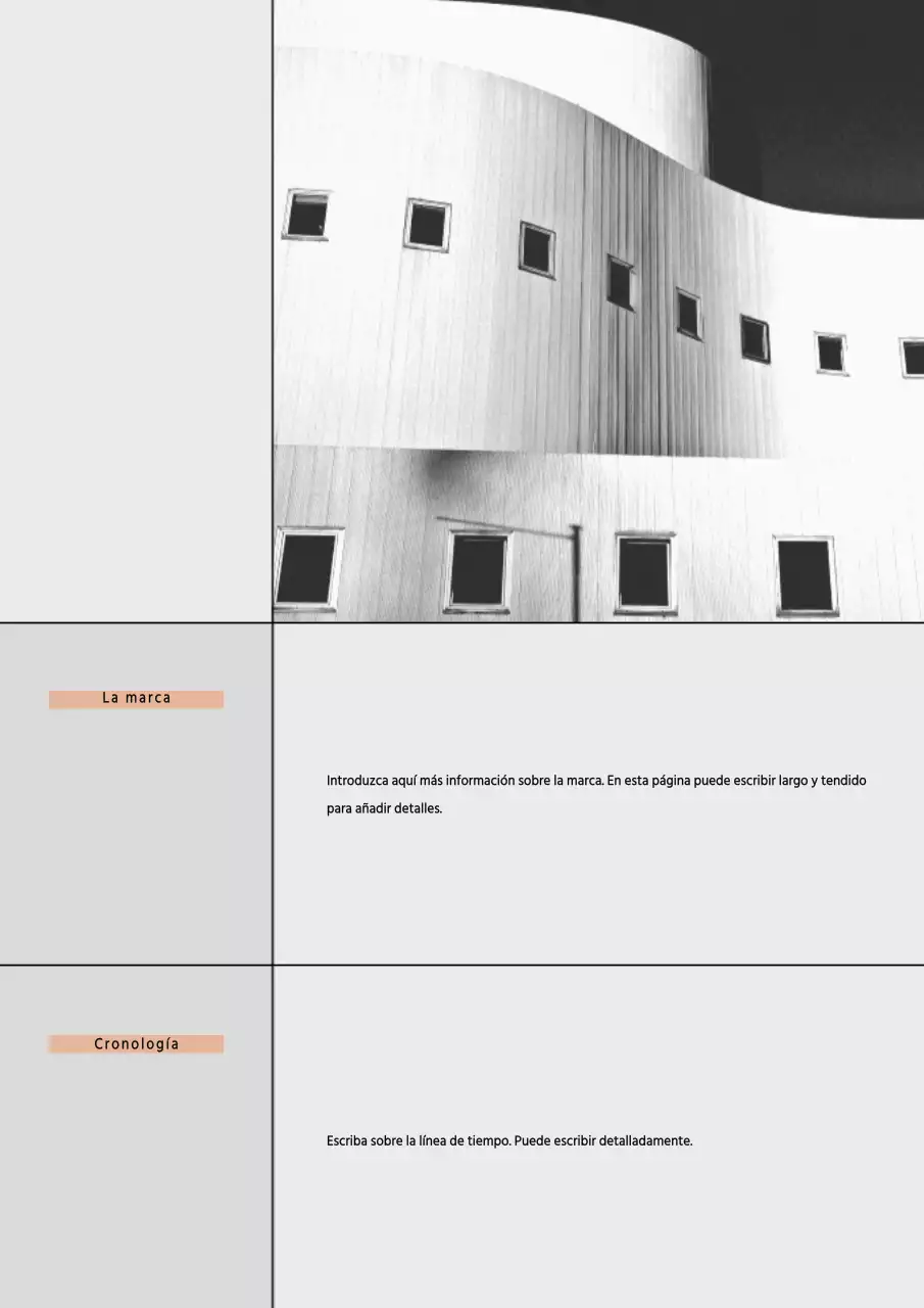 Propuesta de marketing empresarial con un concepto sencillo en blanco y negro