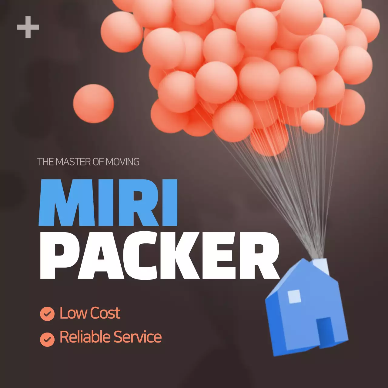 Blue Modern Moving Promotion Instagram Post