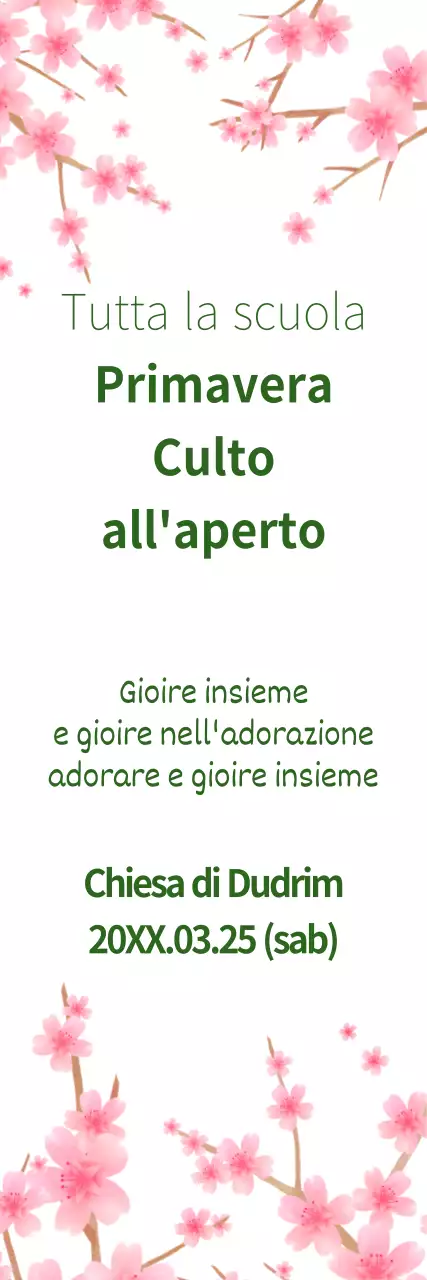 Adorazione all'aperto in primavera