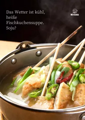 Bewerben Sie Fischkuchensuppe mit Lebensmittelbildern