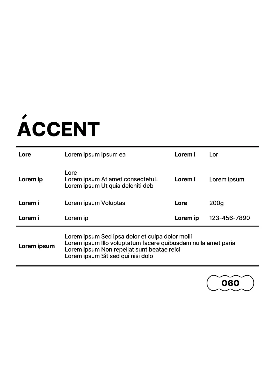 Design simple avec des formes noires en guise d'accents