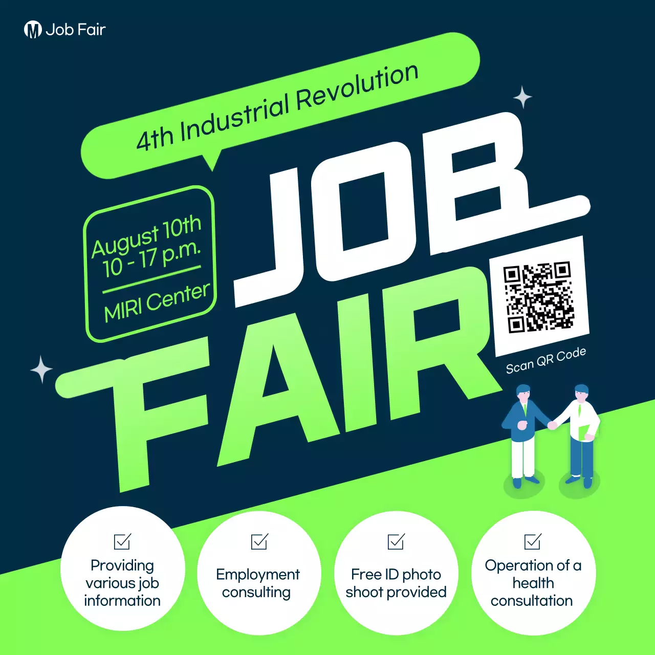 Green Modern Job Event Instagram Post