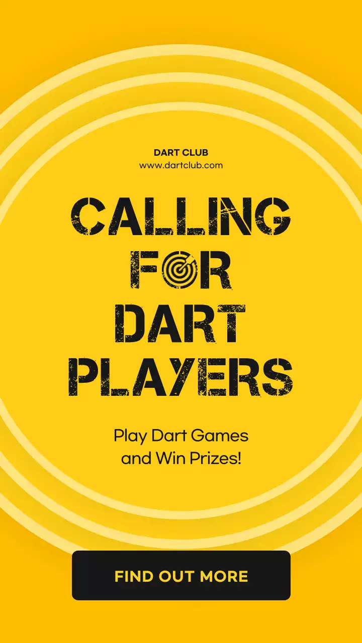 Yellow Bold Darts 이벤트 인스타그램 게시물