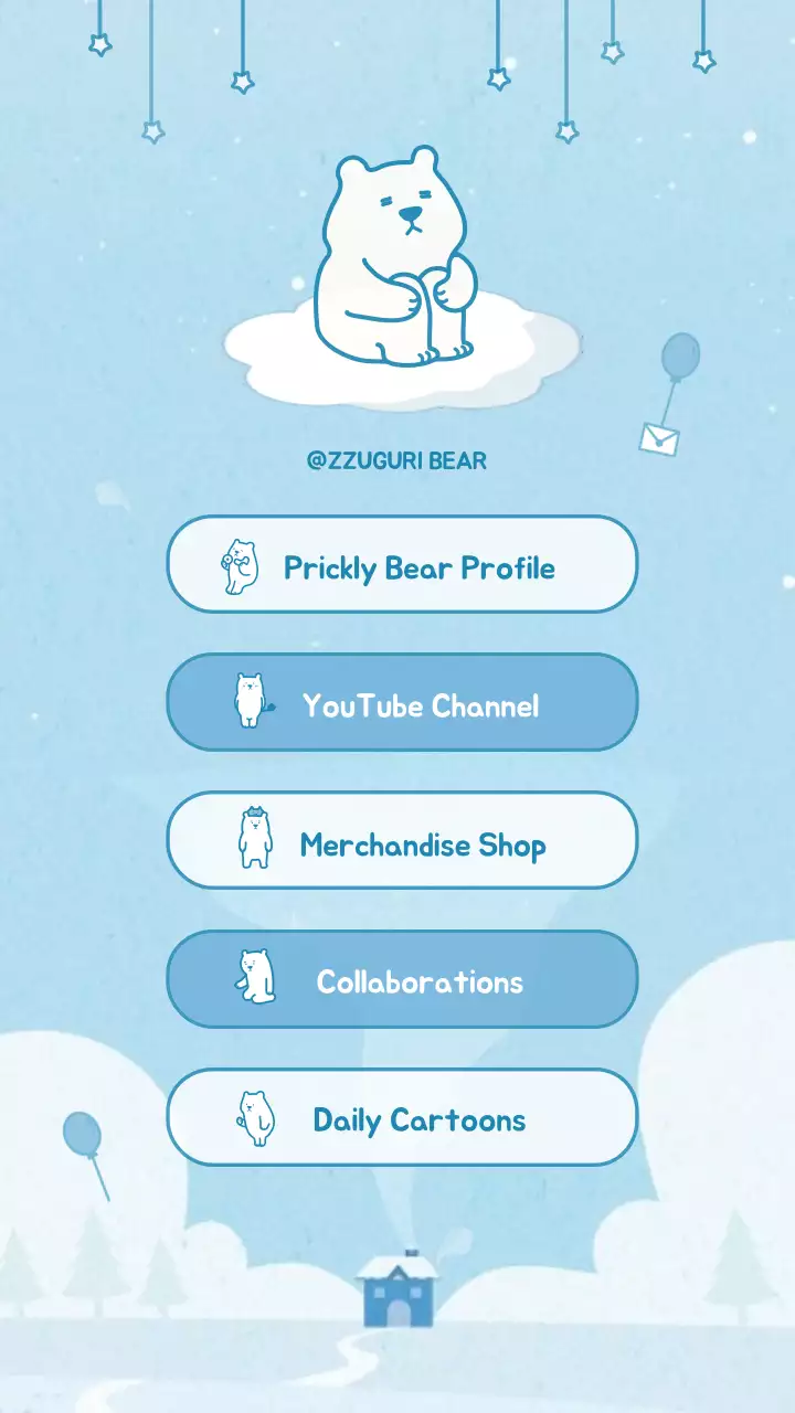 Blue Cartoon Character Profile Instagram Post