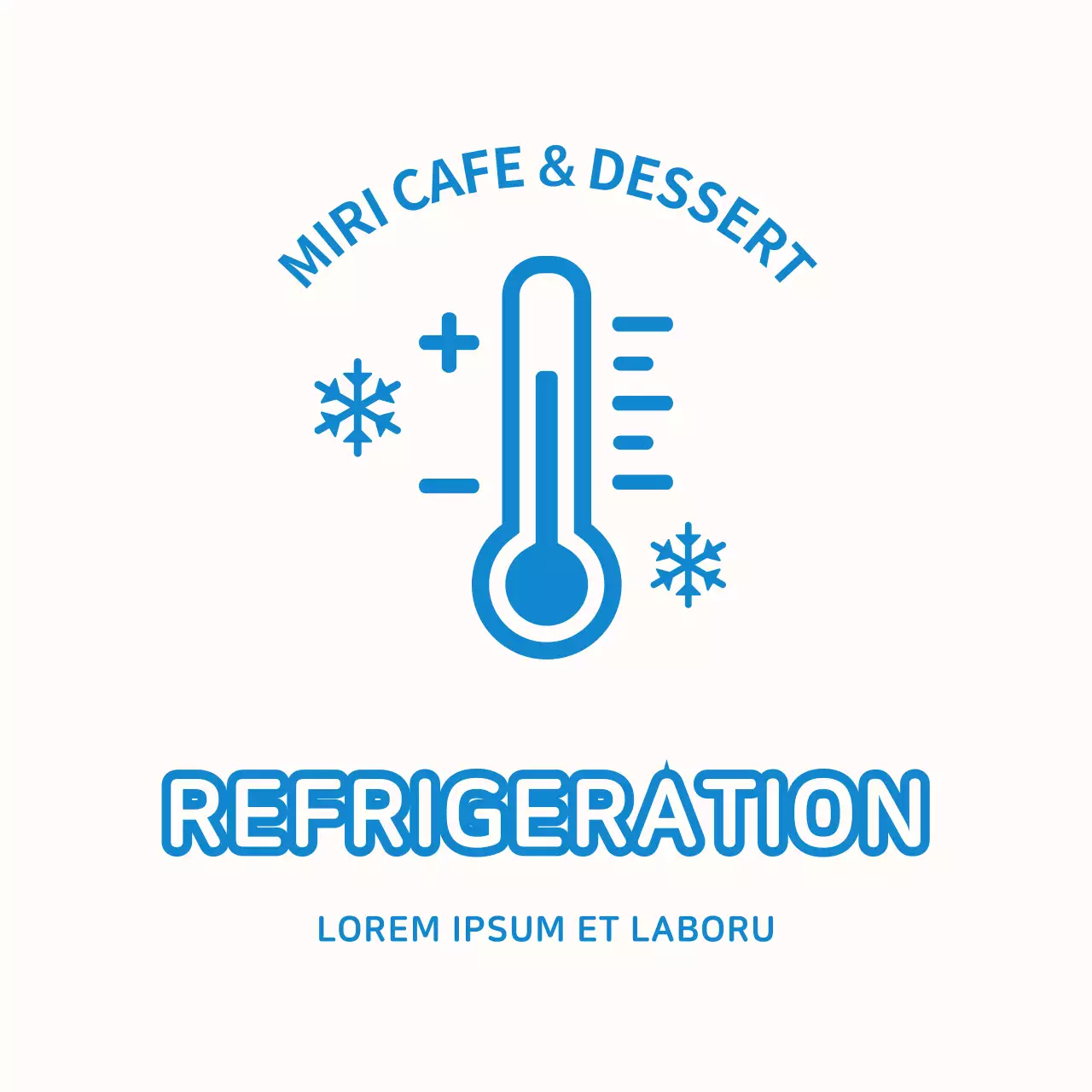 Stiker penyimpanan dingin sederhana