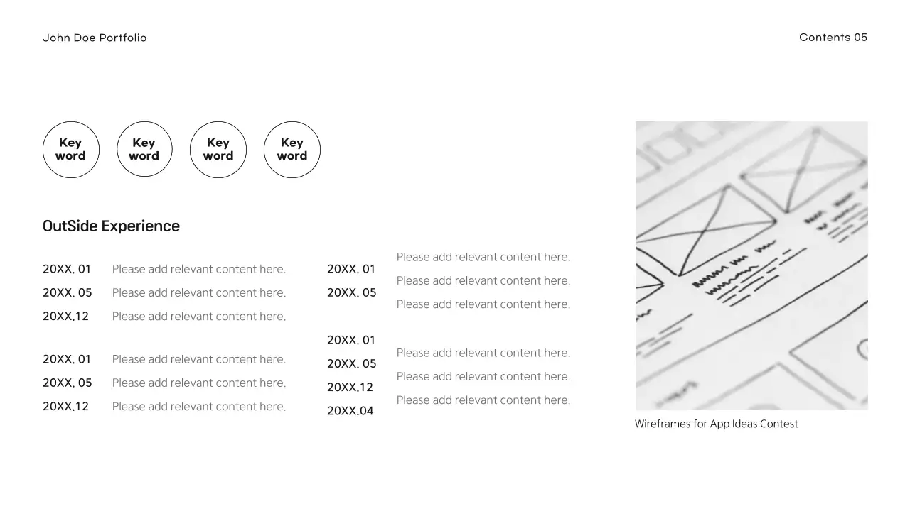 White Modern Portfolio Planner Presentation