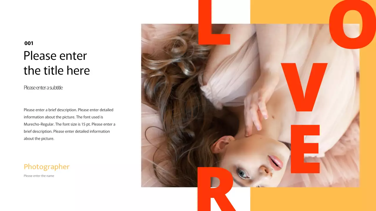 Orange Modern Photography Portfolio Presentation