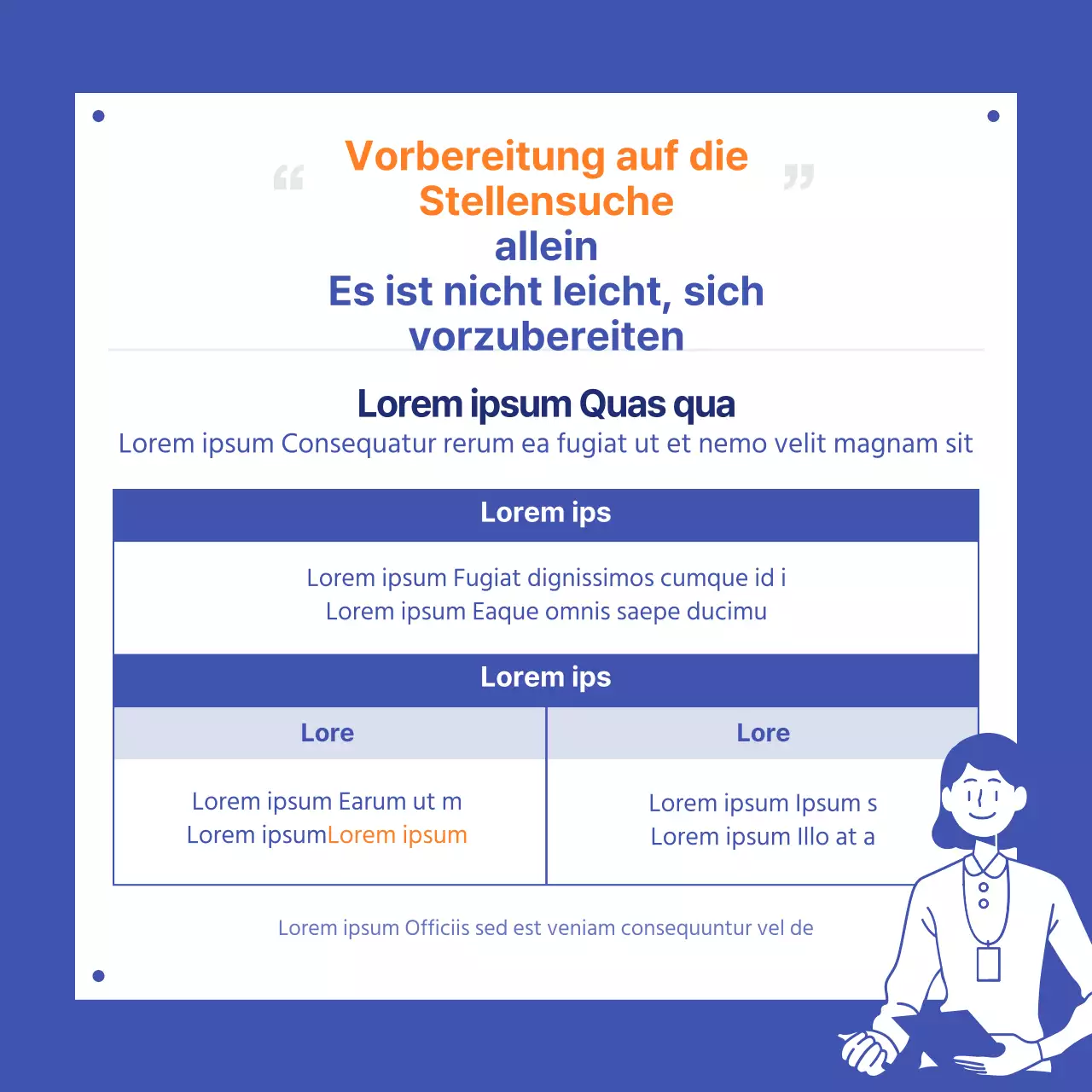 Blau und orange Jugendpolitik vier Könige Karte Nachrichten Design