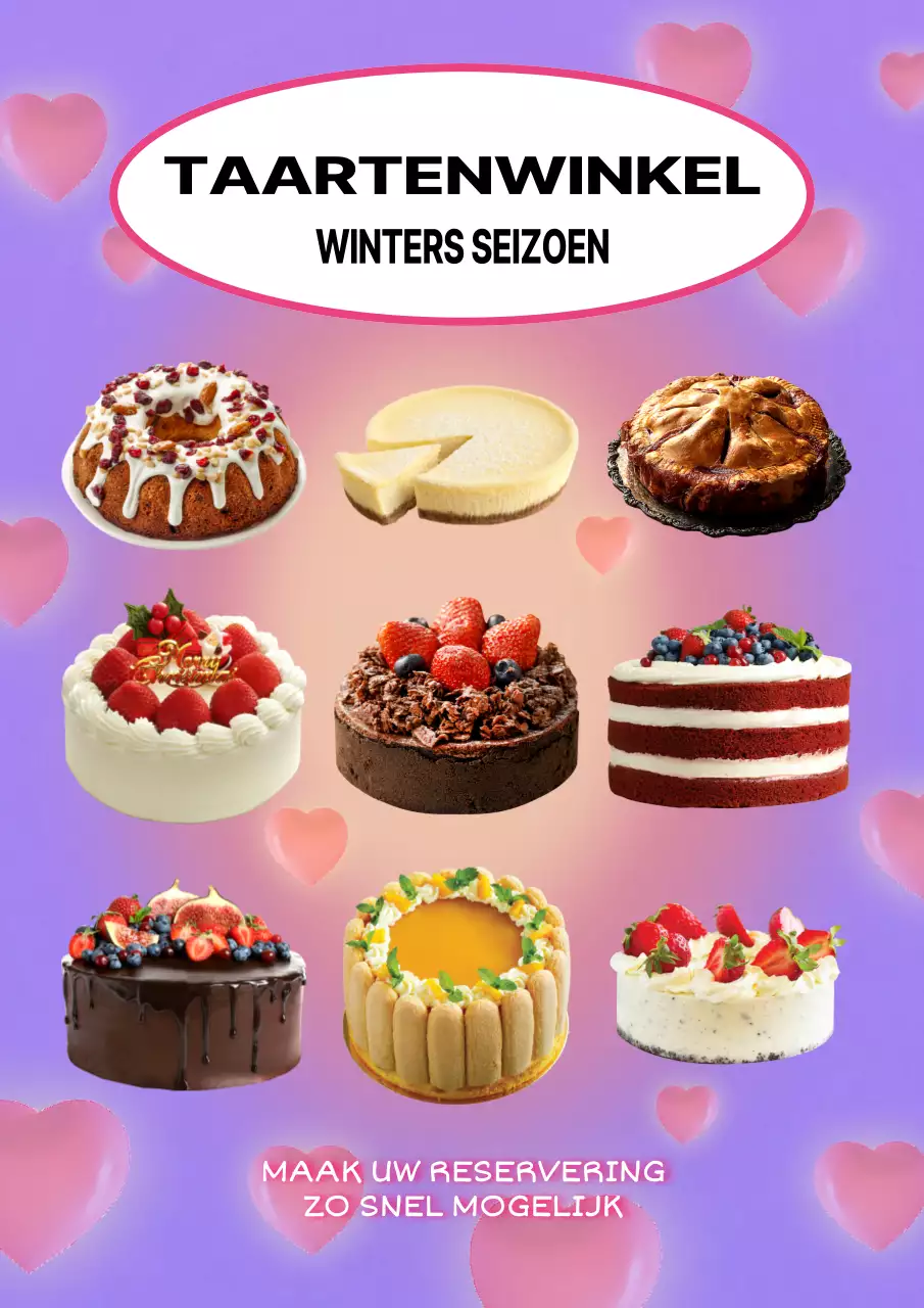 Een menugids voor kitscherige taarten in paars en roze