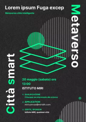 Poster IT semplice in nero e verde