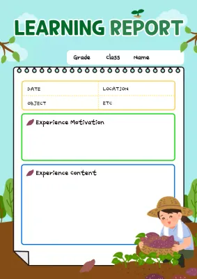 Green Simple Learning Report Document Poster