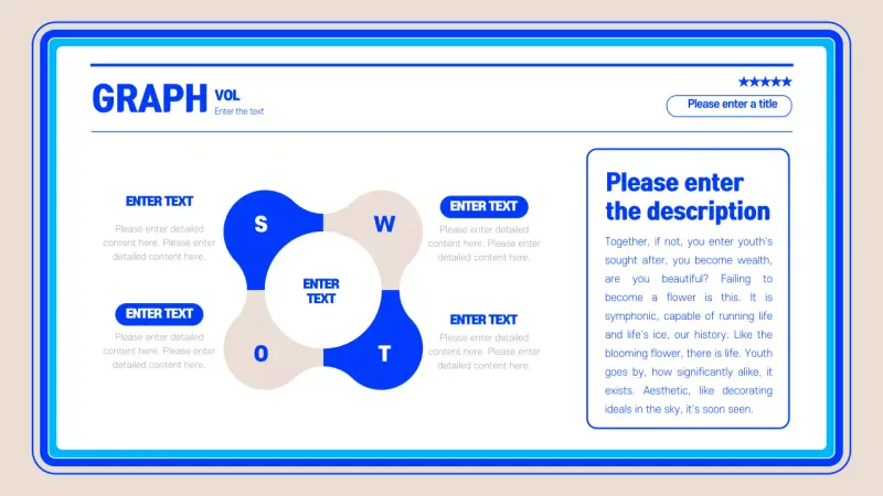 Infografia SWOT simples a azul