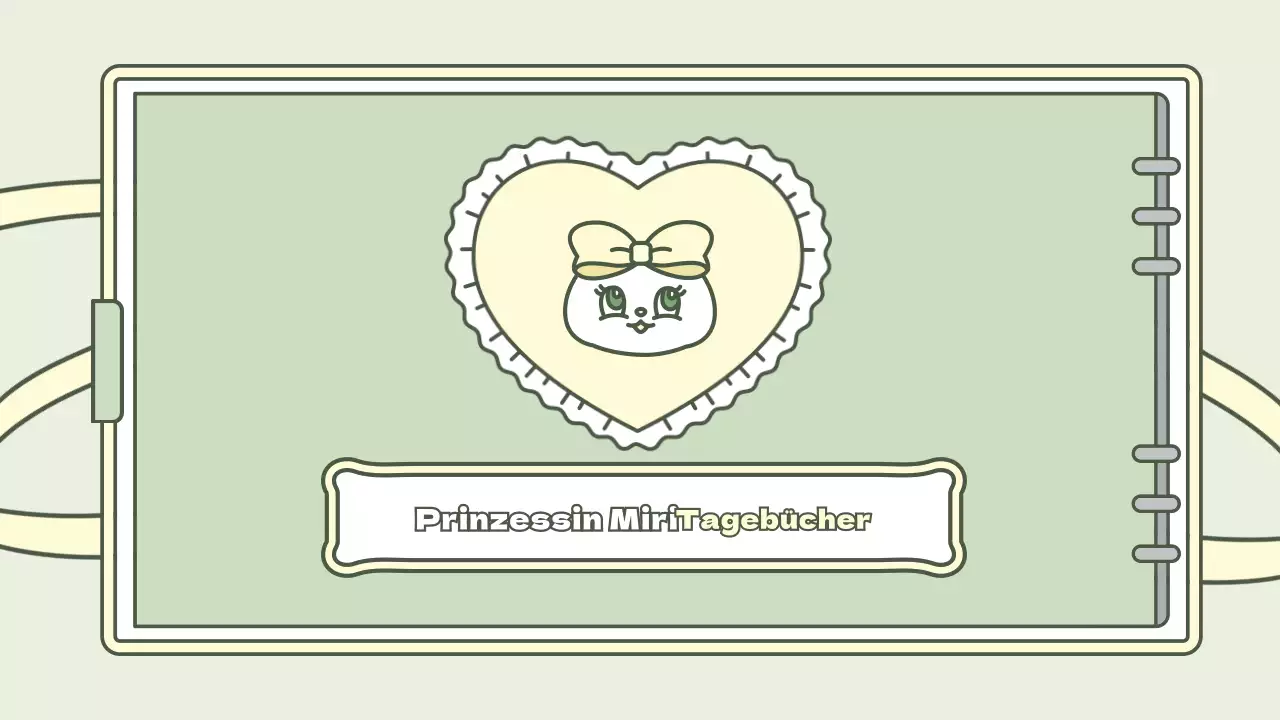 Niedliches Tagebuch-Konzept-Präsentationskit in Hellblau und Grün