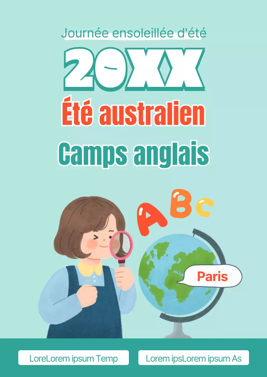 Guide des camps d'été d'anglais à l'étranger avec de jolies illustrations