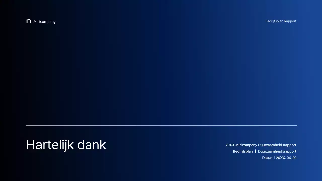 Eenvoudige zakelijke infografische presentatie met blauwe en groene kleurverlopen