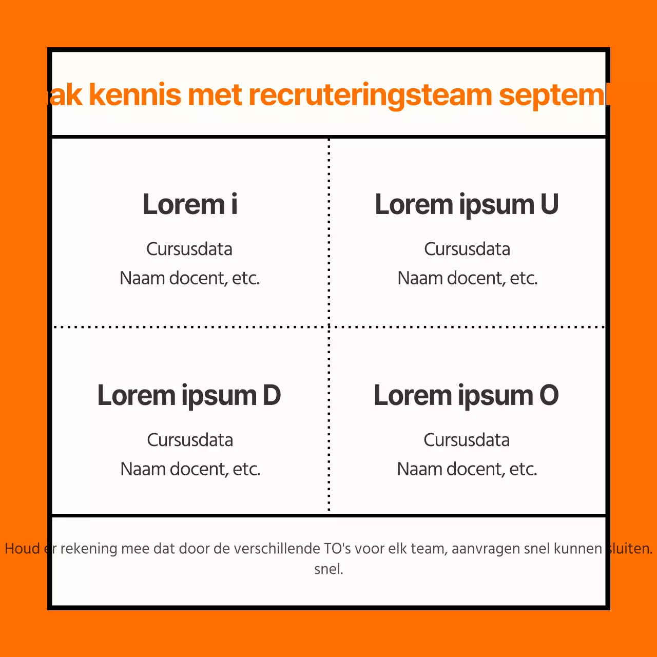 Lidmaatschap promoten met een oranje, modern sportcentrum