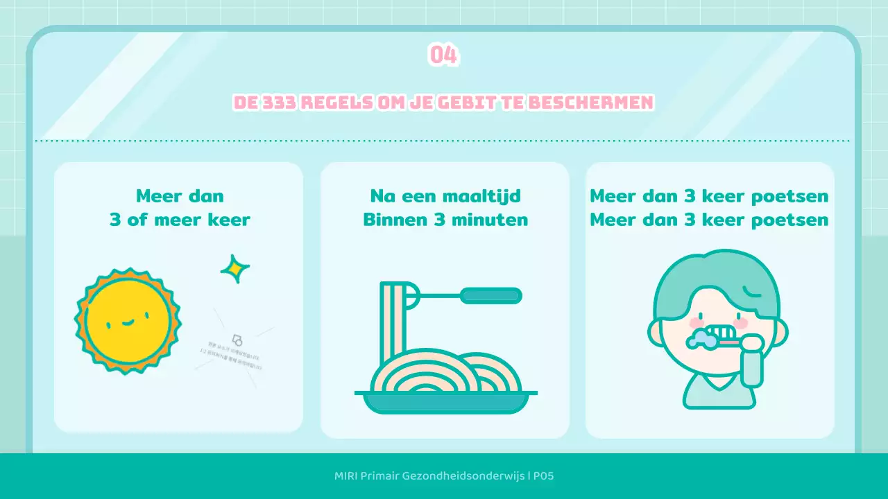 Mint Schattige Kind IllustratieTandheelkundige Gezondheidsvoorlichting