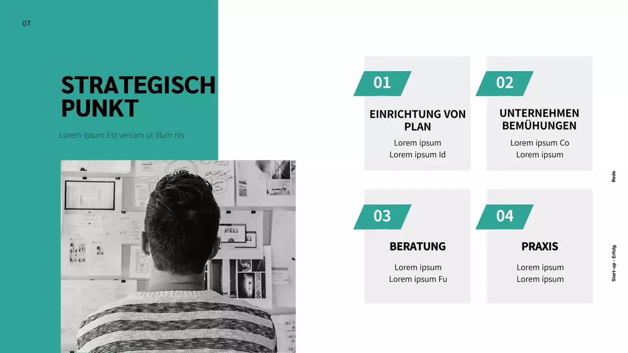 Einfacher, mintfarbener Vorschlag für ein Marketingunternehmen