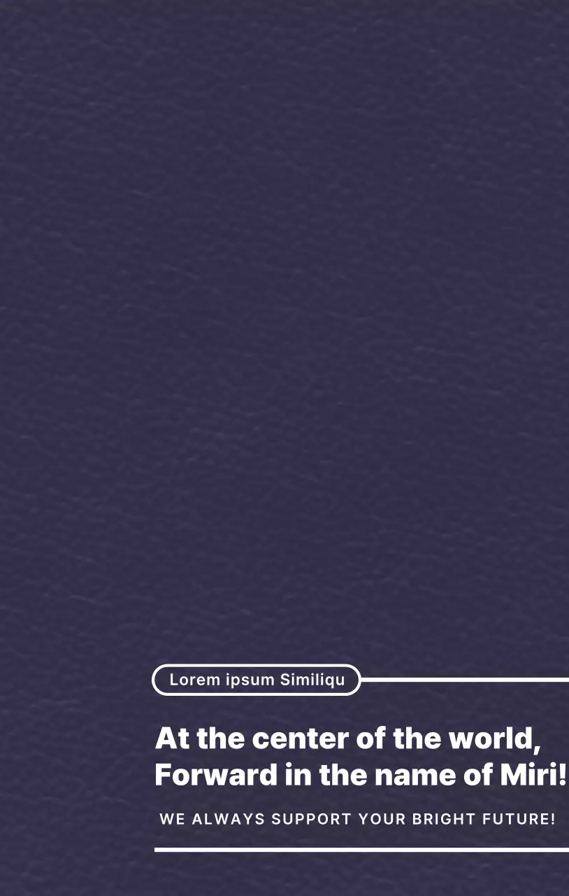 Emphasize the university slogan with a simple text layout concept