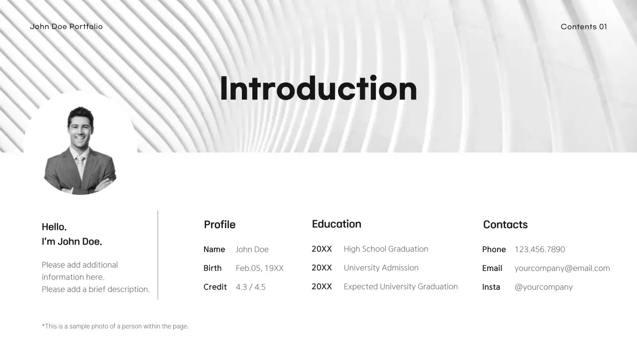 White Modern Portfolio Planner Presentation