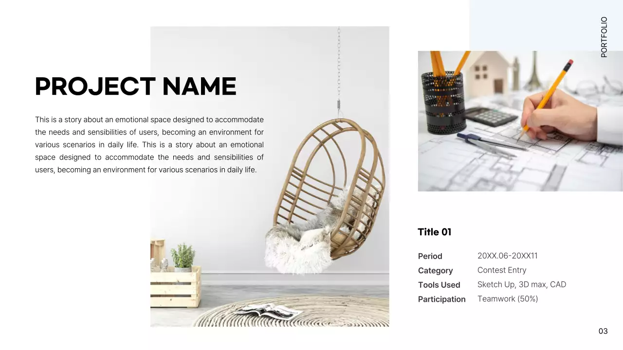 White Modern Interior Portfolio Presentation