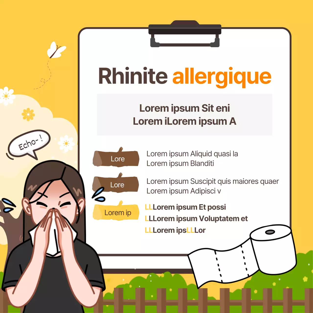 CardNews design en jaune