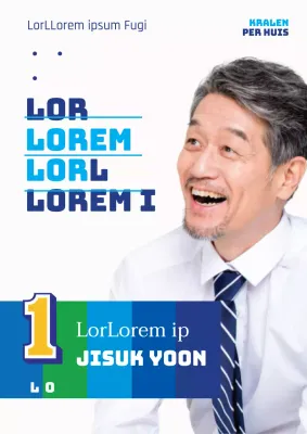 Verkiezingspromotiepost met een foto van je parlementslid in het blauw