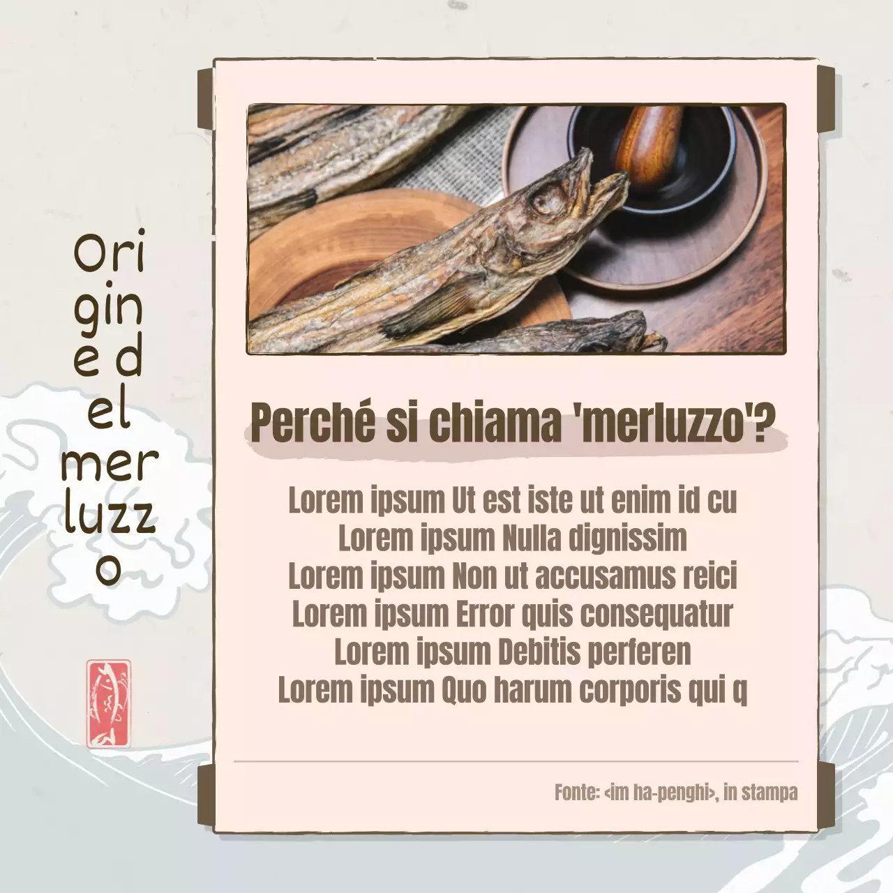 Un concetto tradizionale di vecchio stampo in marrone e albicocca